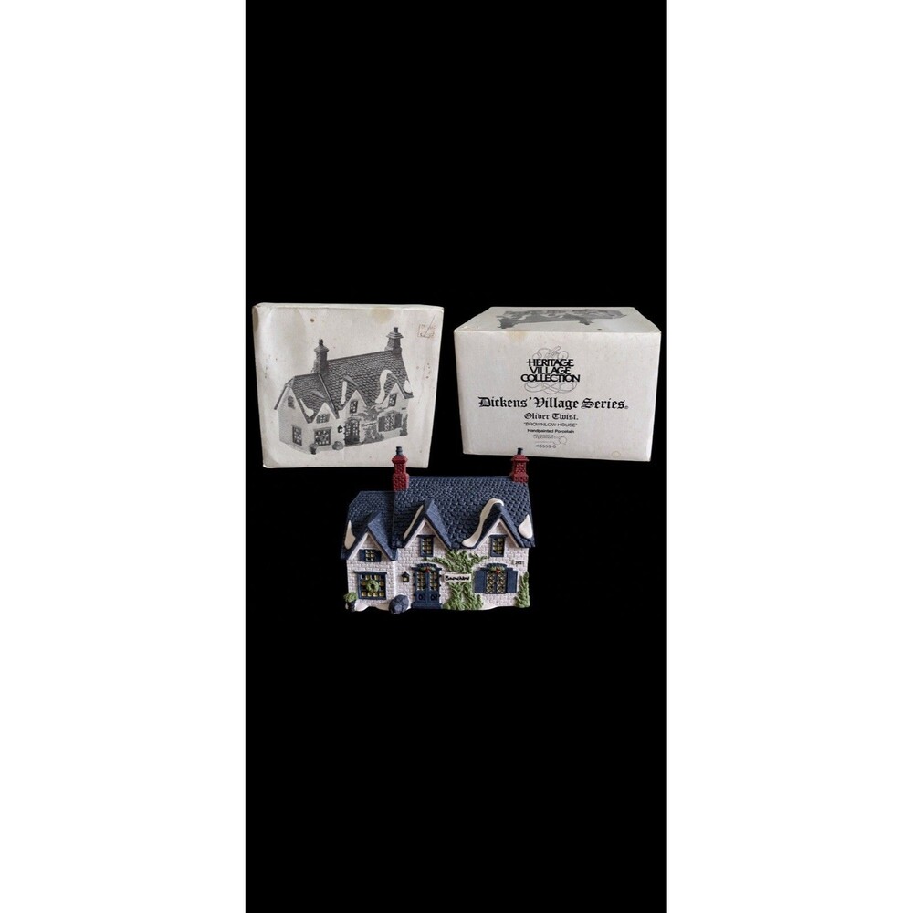 Dept 56 Brownlow House 1990 Dickens Village Series Heritage Collection W/Box - Picture 1 of 16